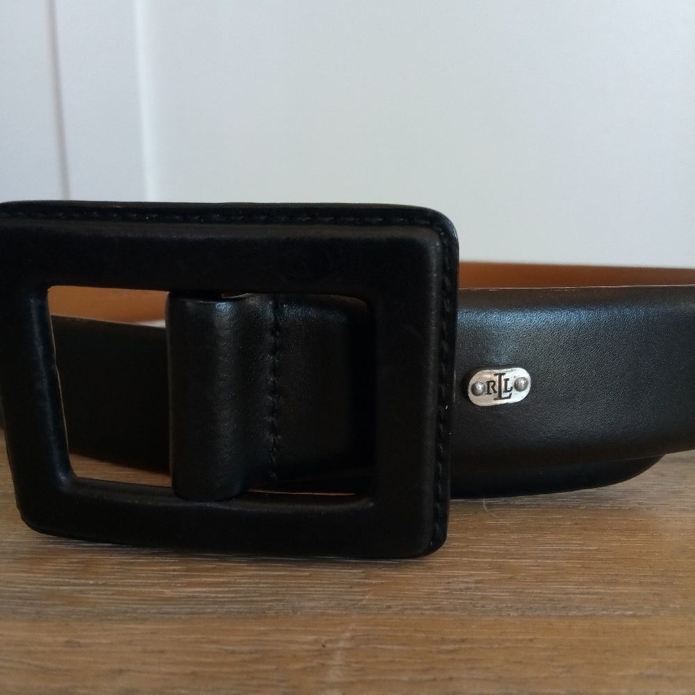 Ralph Lauren black leather belt